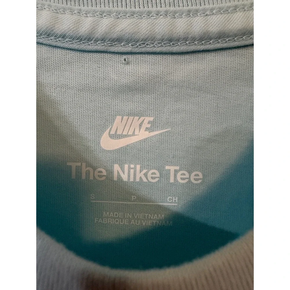 Nike Sportswear Air Graphic Tee‎ Light Blue Cotton T-Shirt Womens Small